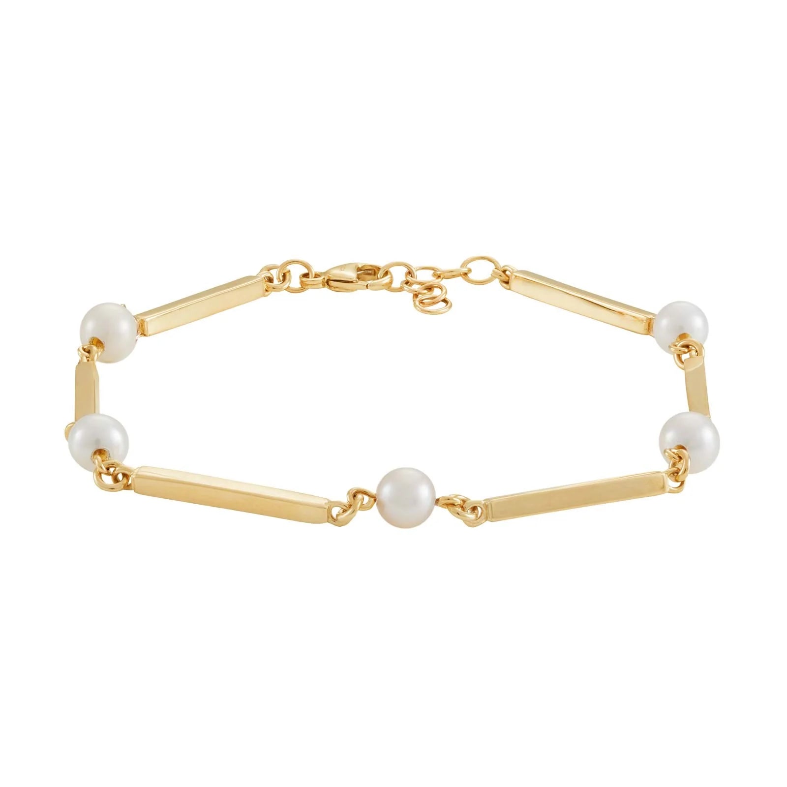 SIERSBØL 14kt pind & perle (FWP) armbånd 18+2 poli