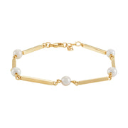 SIERSBØL 14kt pind & perle (FWP) armbånd 18+2 poli