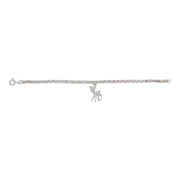 Rhodium silver bracelet bambi 15mm 15cm