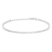 Rhodium silver bracelet PLAIN