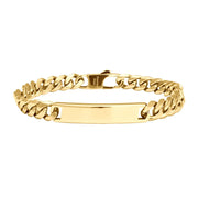 SON armbånd stål med plade blank IPGold