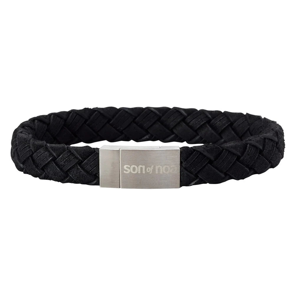 SON armbånd sort kalveskind 10mm