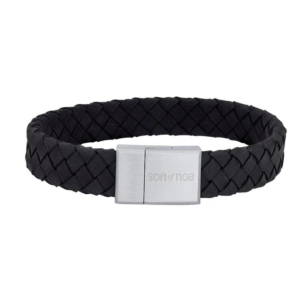 SON armbånd sort kalveskind 12mm