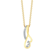 8 kt. guld halskæde rosét med safir og 6 syntetiske cubic zirconia. Kæden er sølvforgyldt i længde 42-45 cm.