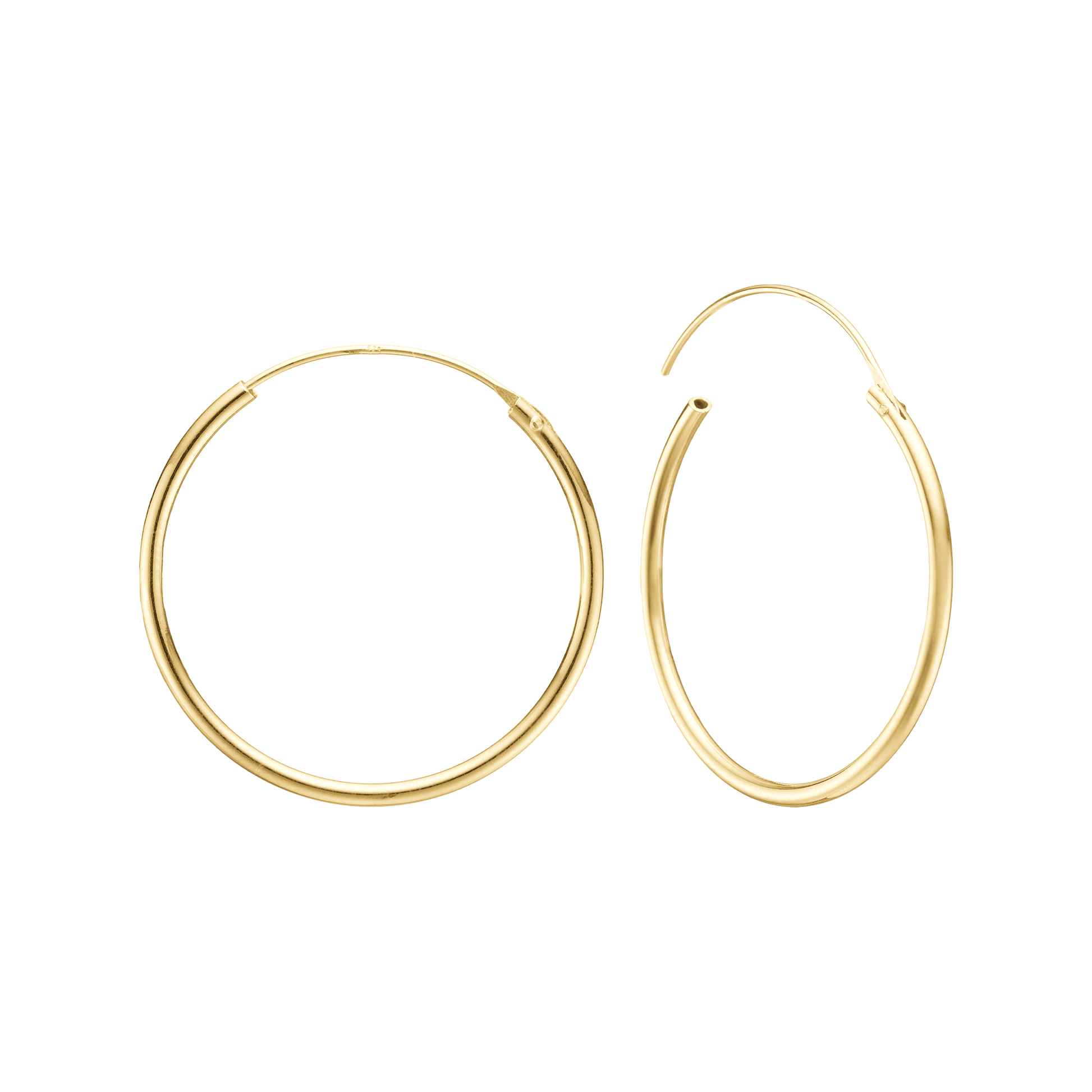 8KT CREOL 24,5MM, TRÅD 1,4MM M/VIPPELÅS