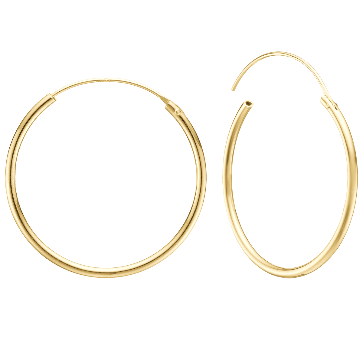 8KT CREOL 43MM, TRÅD 1,4MM M/VIPPELÅS