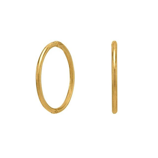 8kt. Guld creol 12mm dia. 1mm tråd - Urma.dk