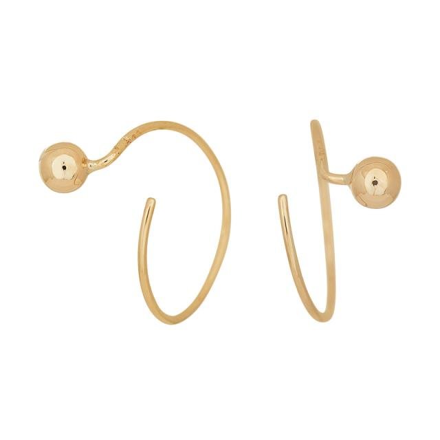 8kt. Guld creol med kugle 15mm - Urma.dk