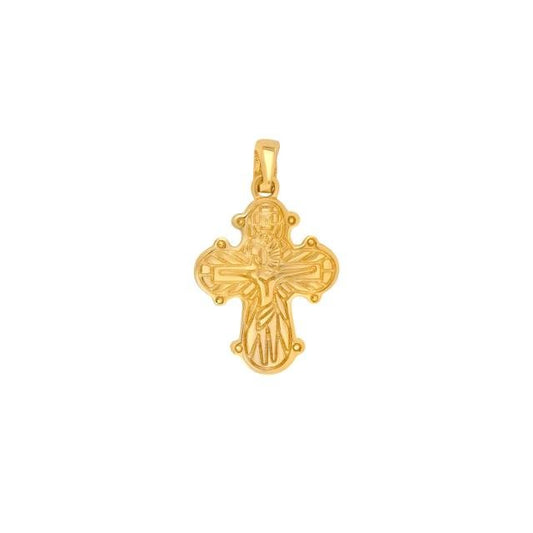 8kt. guld dagmarkors m/fadervor 18mm - Urma.dk