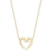 8kt. guld hjertevedhæng inkl. forg. kæde - Urma.dk