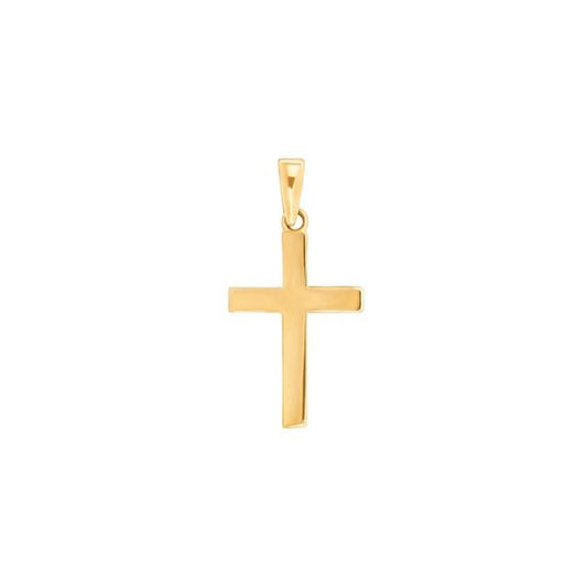 8kt. guld kors massiv 19mm - Urma.dk
