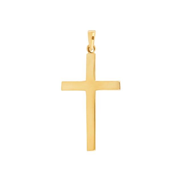 8kt. guld kors massiv 30mm - Urma.dk