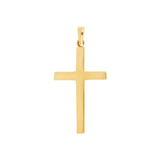 8kt. guld kors massiv 30mm - Urma.dk