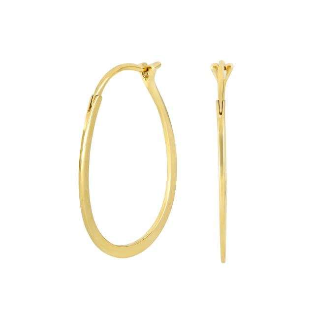 8kt. Guld oval creol 20*30mm - Urma.dk