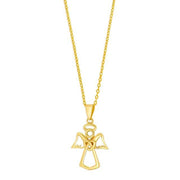 8kt. Guld vedhæng engel inkl. forg. kæde - Urma.dk