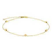 8kt. guldankelkæde m/kugler - Urma.dk