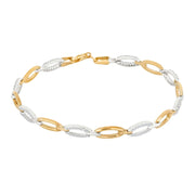 8kt. guldarmbånd bicolor m/cz - Urma.dk