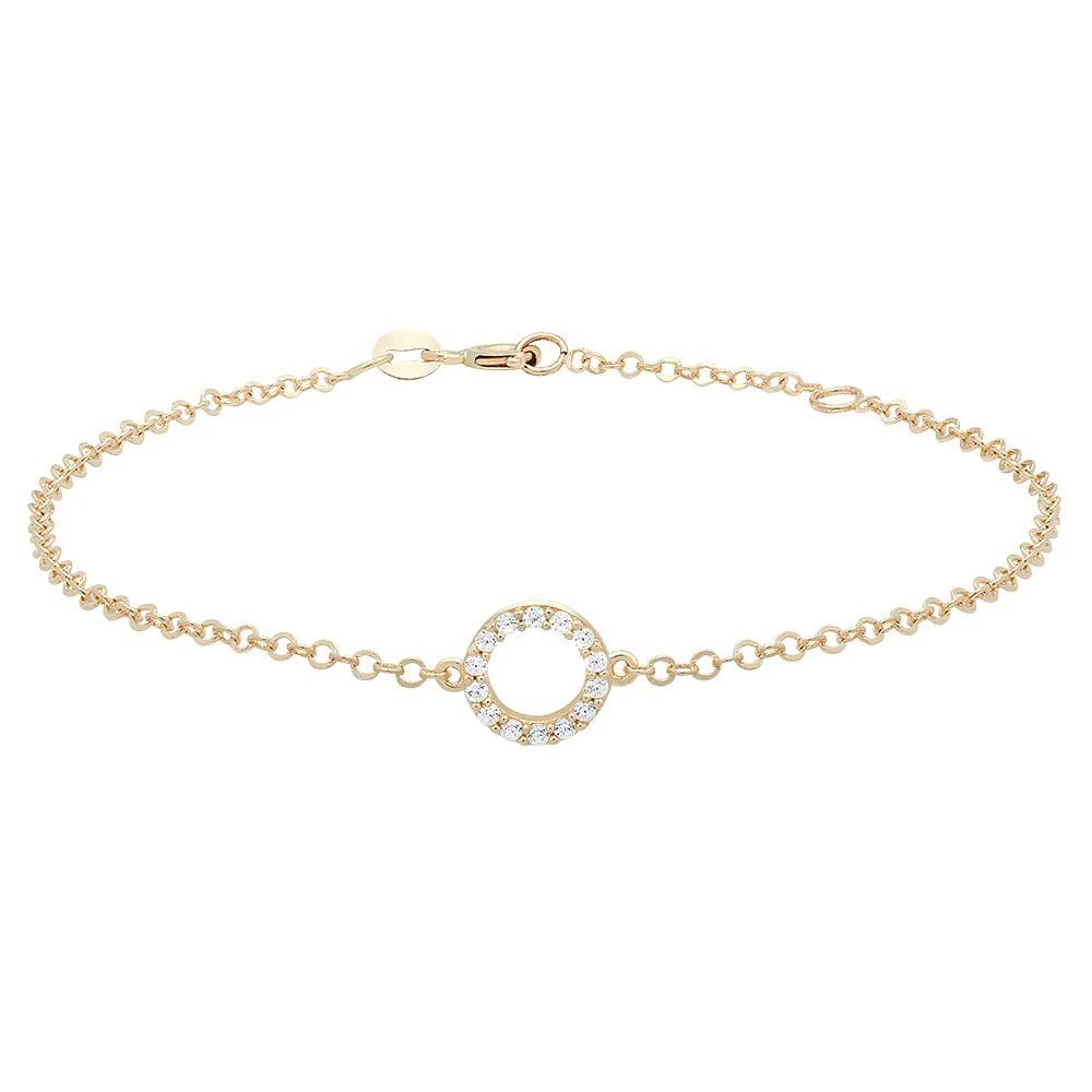8kt. guldarmbånd cirkel m/cz - Urma.dk
