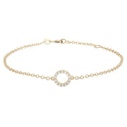 8kt. guldarmbånd cirkel m/cz - Urma.dk