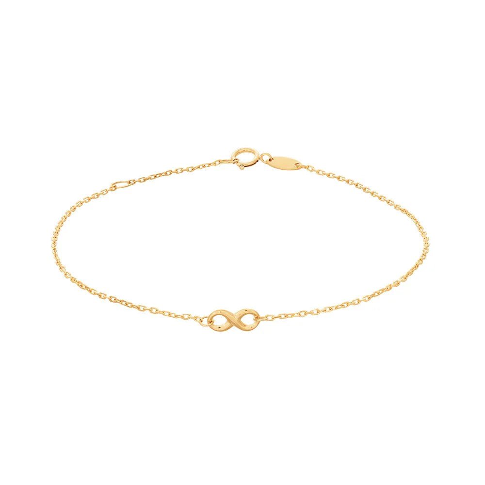 8kt. guldarmbånd m/8mm uendelighedstegn - Urma.dk