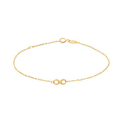 8kt. guldarmbånd m/8mm uendelighedstegn - Urma.dk