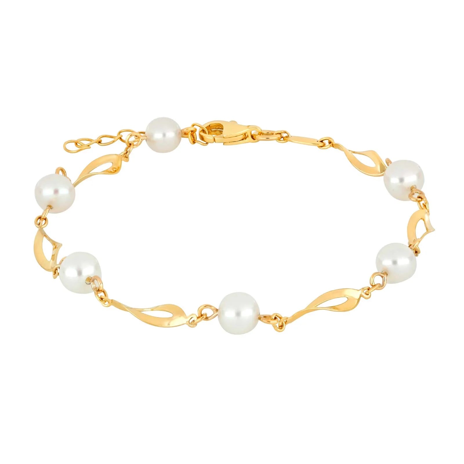 8kt. guldarmbånd m/perler - Urma.dk