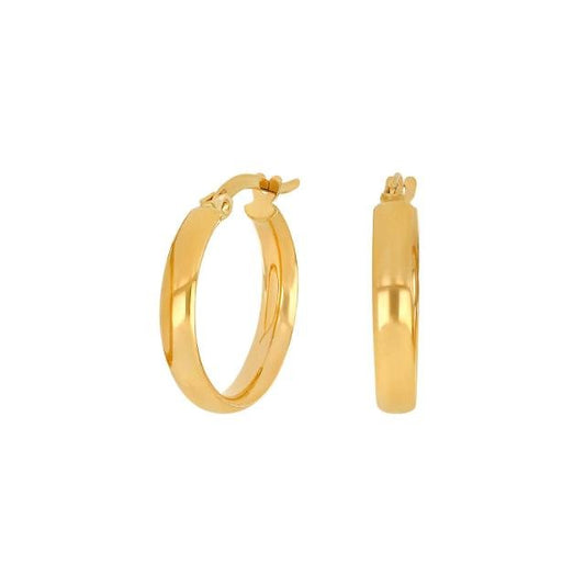 8kt. guldcreoler 18mm - Urma.dk