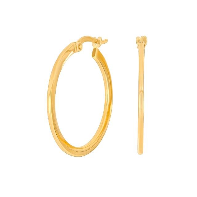 8kt. guldcreoler 20mm - Urma.dk