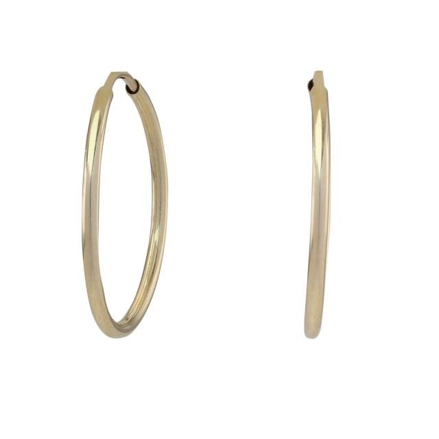 8kt. guldcreoler 23mm - Urma.dk