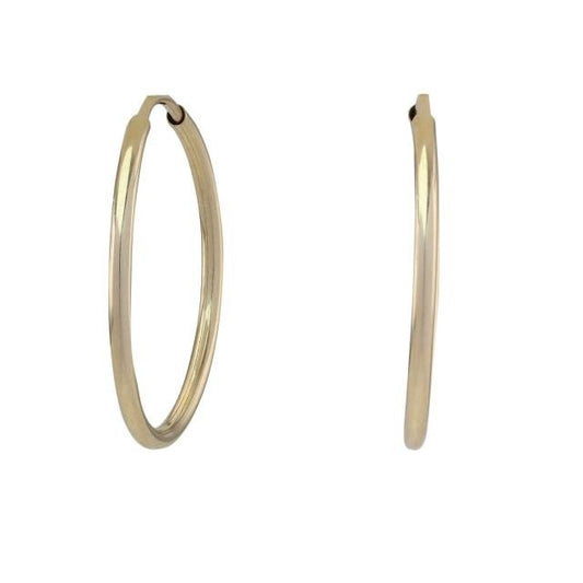 8kt. guldcreoler 23mm - Urma.dk