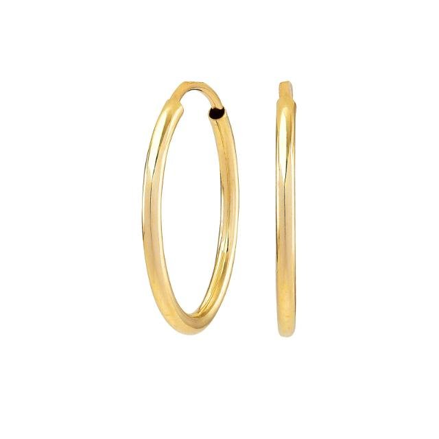 8kt. guldcreoler 28mm - Urma.dk