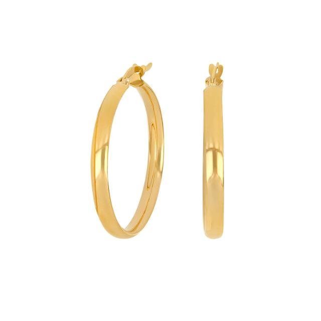 8kt. guldcreoler 28mm - Urma.dk