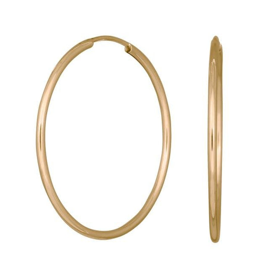 8kt. guldcreoler 32mm - Urma.dk