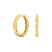 8kt. guldcreoler m. mønster 18mm - Urma.dk