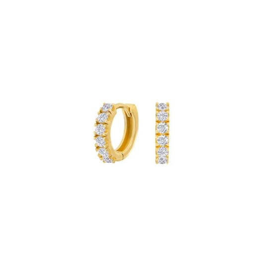 8kt. guldcreoler m/cz 12mm - Urma.dk