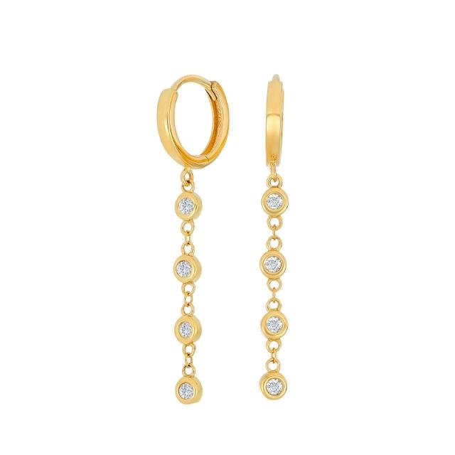 8kt. guldcreoler m/cz - Urma.dk