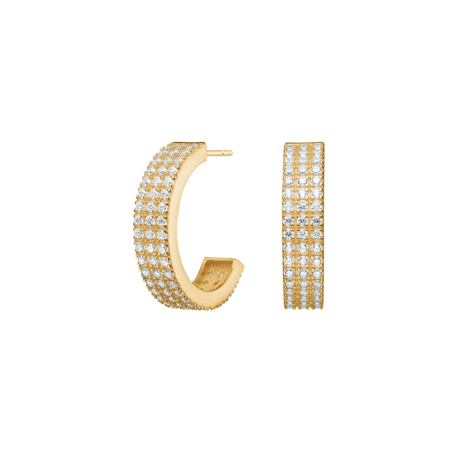 8kt. guldcreoler m/cz - Urma.dk