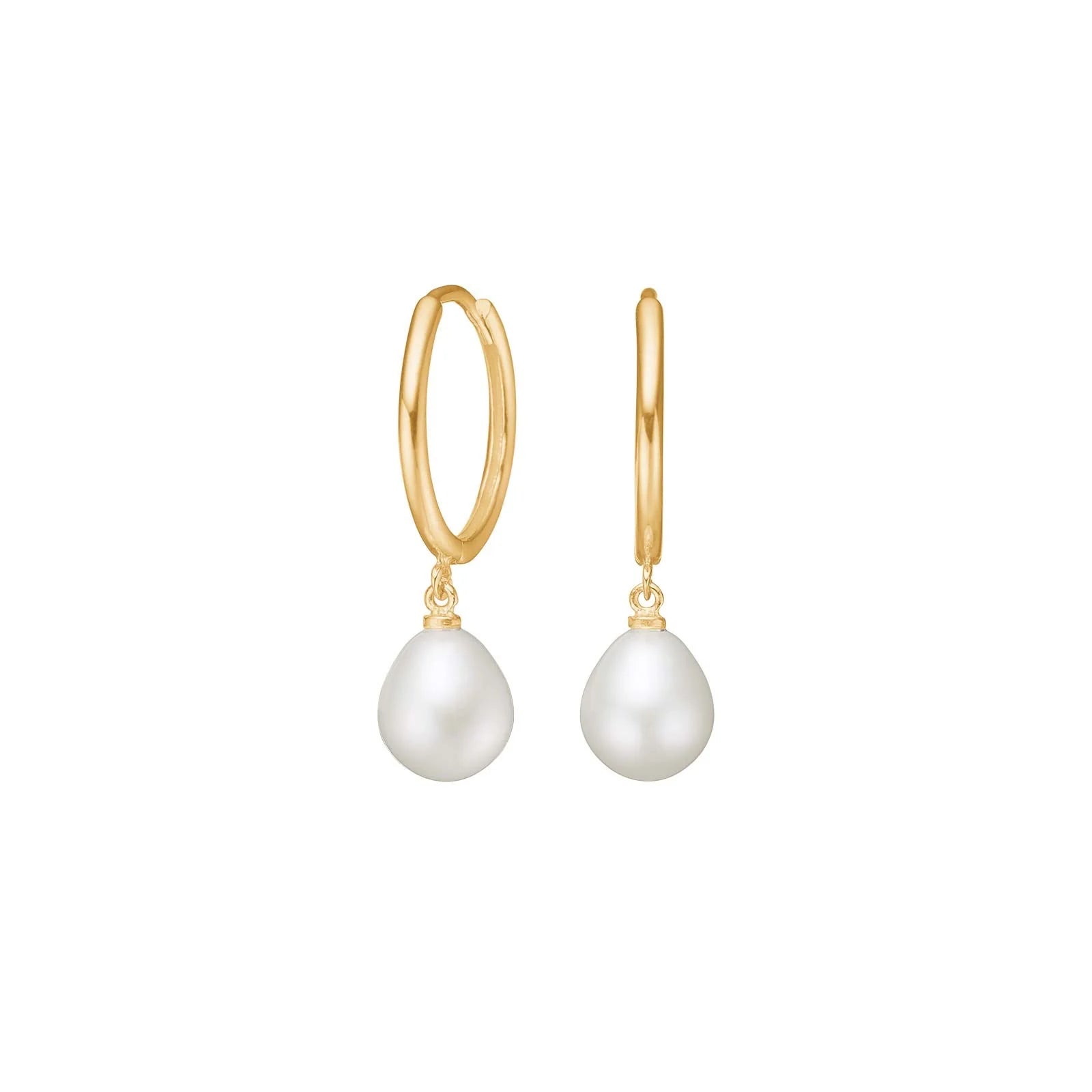 8kt. guldcreoler m/fvkp. - Urma.dk