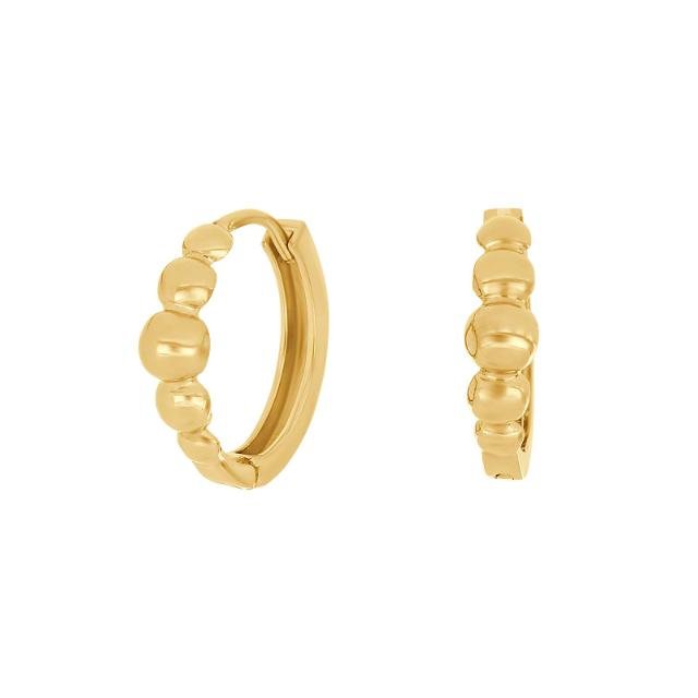 8kt. guldcreoler m/kugle 14mm - Urma.dk