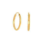 8kt. guldcreoler oval 20x2mm - Urma.dk