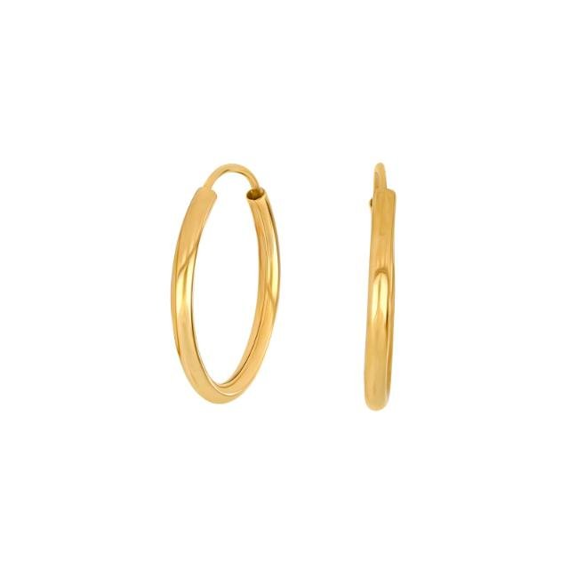 8kt. guldcreoler oval 20x2mm - Urma.dk