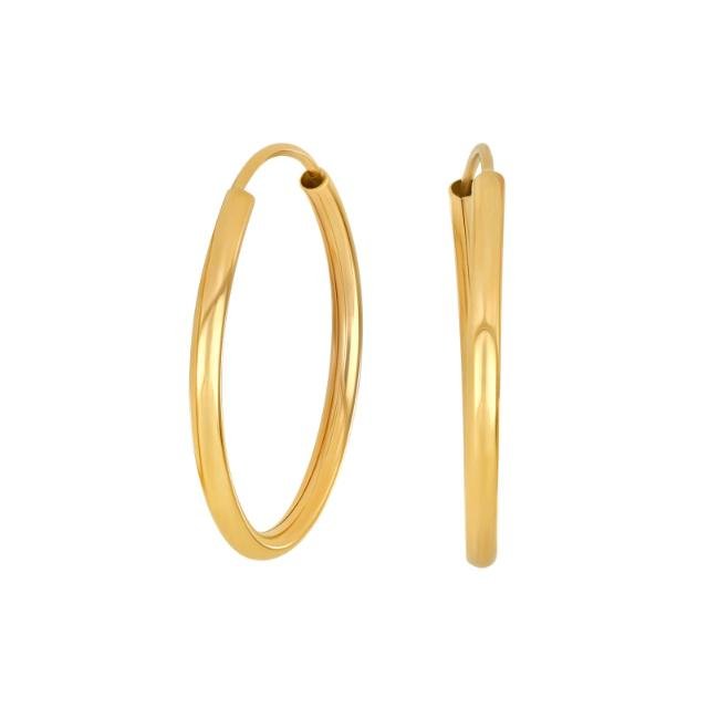 8kt. guldcreoler oval 25x2mm - Urma.dk