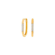 8kt. guldcreoler oval m/cz - Urma.dk