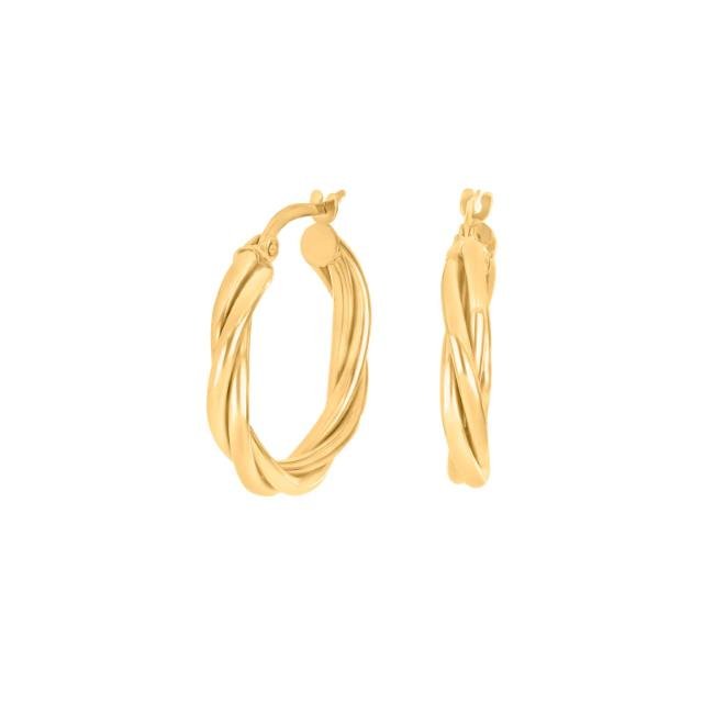 8kt. guldcreoler snoet 20mm - Urma.dk