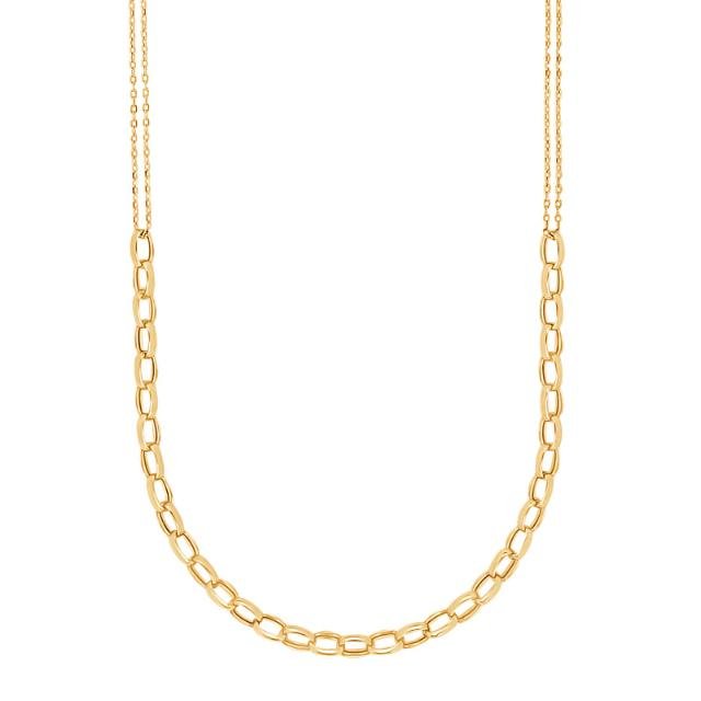 8kt. guldhalskæde, ærtekæde - Urma.dk