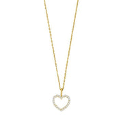 8kt. guldhalskæde hjerte m. cz - Urma.dk