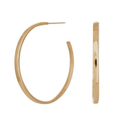 8kt. guldhalvcreoler 32mm - Urma.dk