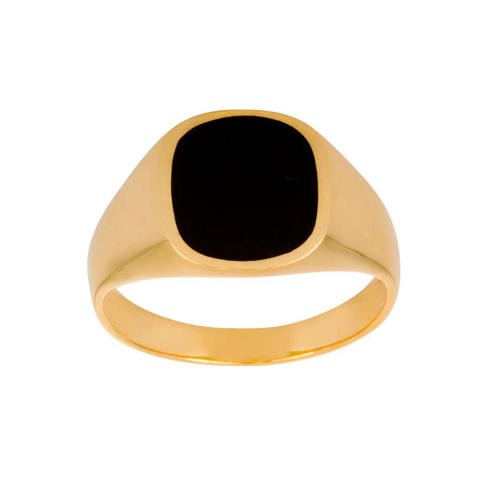 8kt. guldherrering m/onyx - Urma.dk