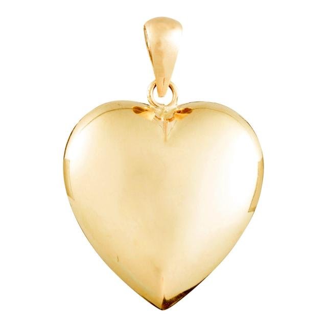 8kt. guldhjerte 16mm - Urma.dk