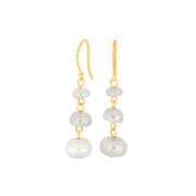 8kt. guldørehænger 3*ferskvandsperler - Urma.dk